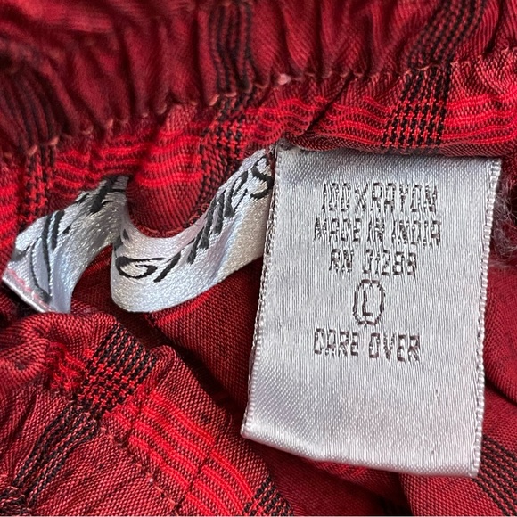 Jr. Priorities Vintage 80s Red Plaid Button Front Preppy Midi Skirt - Picture 5 of 9